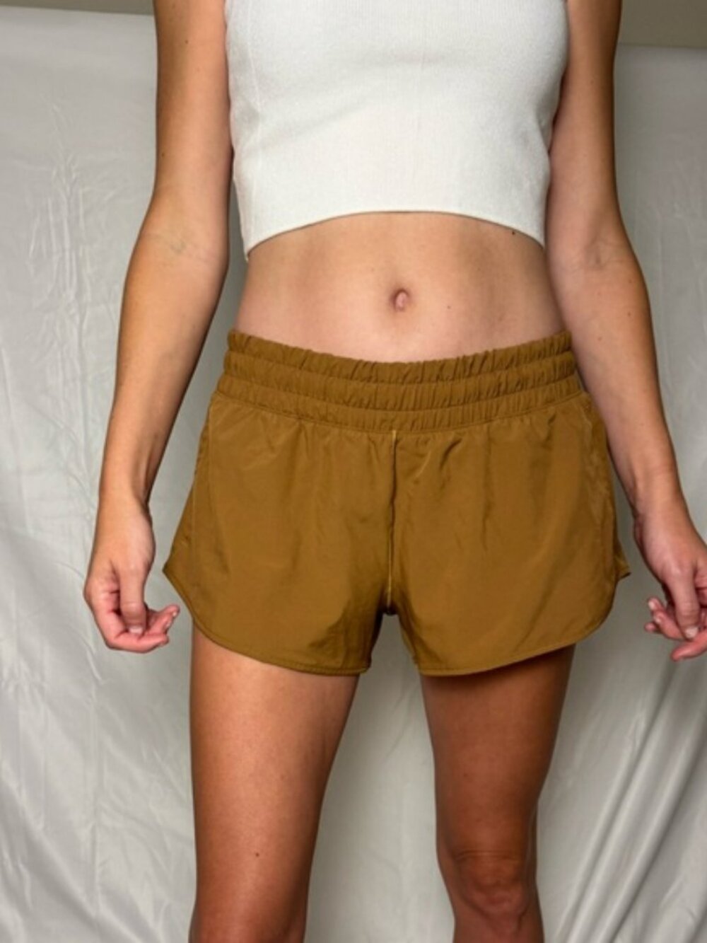 Offline by Aerie Real Me Running Shorts Brown | Size S